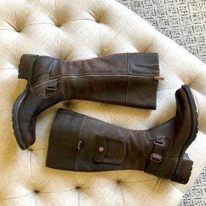Timberland Charles St. Darcy Leather Side Pocket Riding Boots Brown Size 7